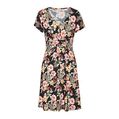 Lascana Women's Floral Short Sleeve Dress