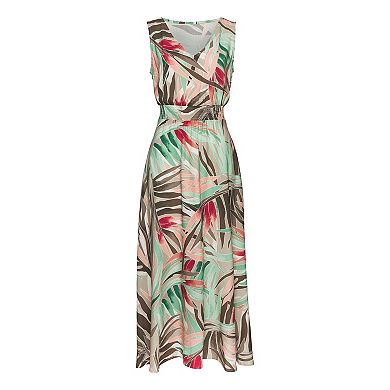 Lascana Women's Smocked Waist Sleeveless Maxi Dress