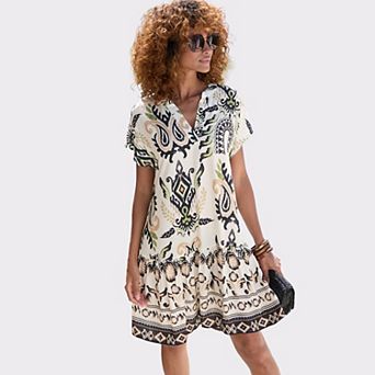 Lascana Women's Flounce Hem Shift Dress