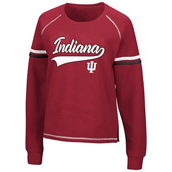 Women's Indiana Hoosiers Distressed Print Crewneck Sweatshirt