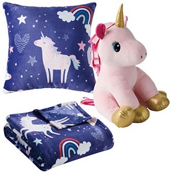 Olivia & Finn 3 pc Throw and Decorative Pillow Set