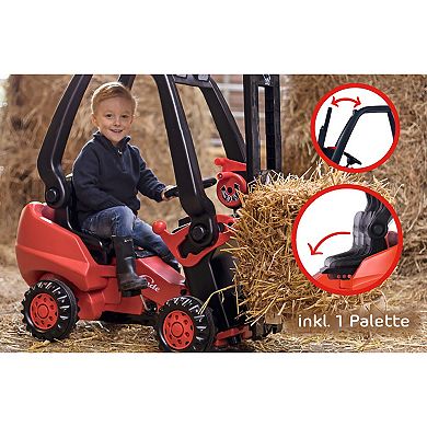 AquaPlay BIG Linde Forklift Pedal Ride-On Toy Vehicle With Adjustable Seat