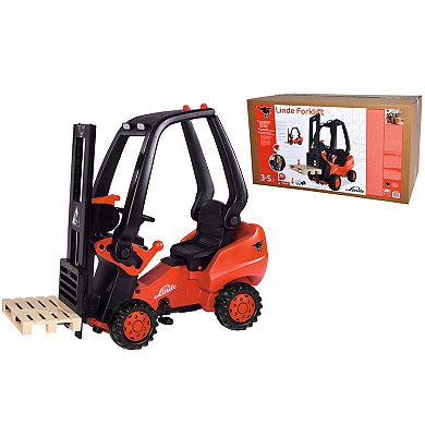 AquaPlay BIG Linde Forklift Pedal Ride-On Toy Vehicle With Adjustable Seat