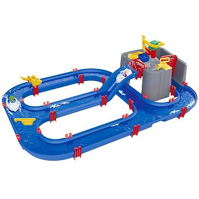 AquaPlay Harbor Waterway Playset With 3 Toy Boats & 2 Animal Figures