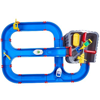 AquaPlay Harbor Waterway Playset With 3 Toy Boats & 2 Animal Figures