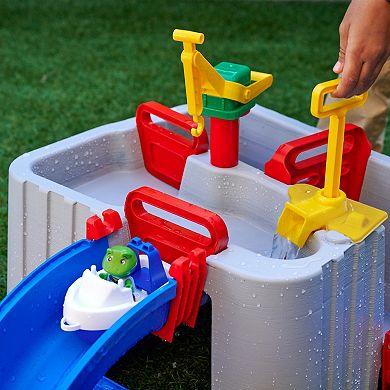 AquaPlay Harbor Waterway Playset With 3 Toy Boats & 2 Animal Figures