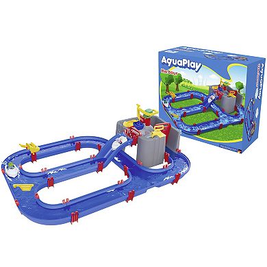 AquaPlay Harbor Waterway Playset With 3 Toy Boats & 2 Animal Figures