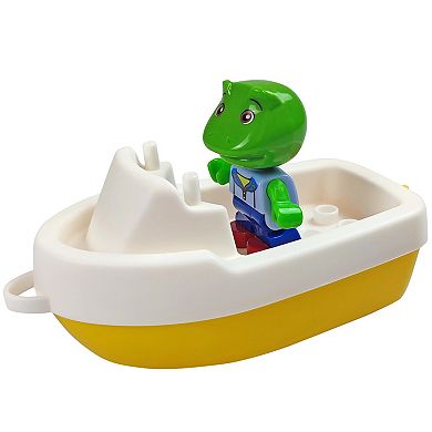 AquaPlay Harbor Waterway Playset With 3 Toy Boats & 2 Animal Figures