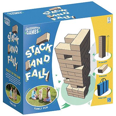Wilton Bradley Giant Stack 'N' Fall Classic Wooden Block Game Indoor & Outdoor Play