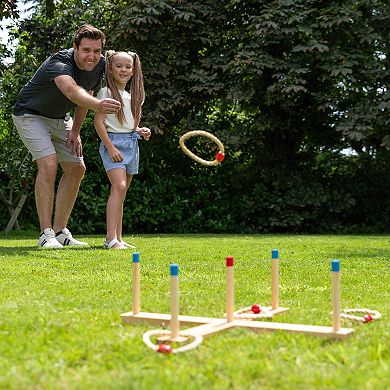 Wilton Bradley Ring Toss Game Indoor-Outdoor Wood Play Set