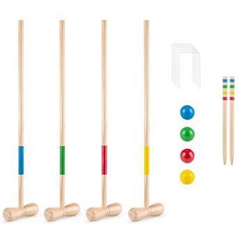Wilton Bradley Croquet 4-Mallet Wood Set Outdoor Lawn Game
