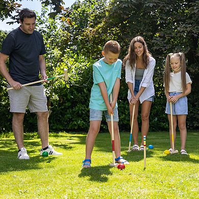 Wilton Bradley Croquet 4-Mallet Wood Set Outdoor Lawn Game