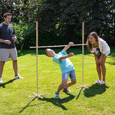 Wilton Bradley Limbo Game Wood Set Outdoor Activity & Travel Bag