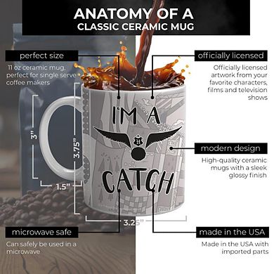 Harry Potter (I'm a Catch He's a Keeper) 11 oz White Ceramic Mug WMUG1061