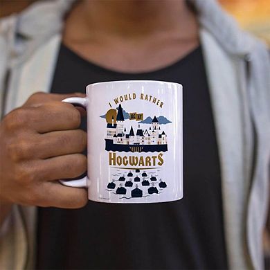 Harry Potter (I Would Rather Be at Hogwarts) 11 oz White Ceramic Mug WMUG1182