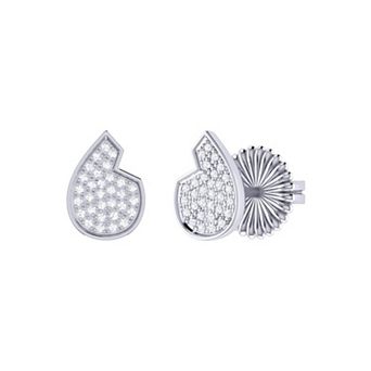 Street Cycle Teardrop Diamond Stud Earring