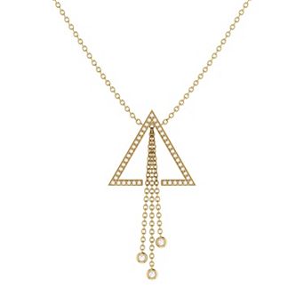 Skyline Triangle Diamond Lariat Necklace