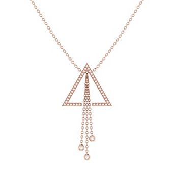 Skyline Triangle Diamond Lariat Necklace