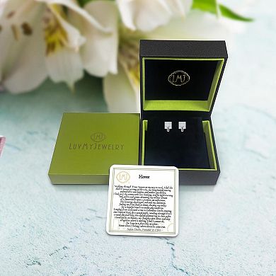 Sidewalk Square Diamond Stud Earring
