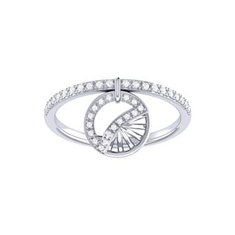 Moon Phases Diamond Charm Ring