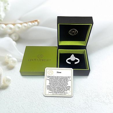 Street Cycle Open Teardrop Diamond Ring