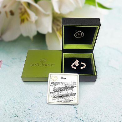 One Way Arrow Diamond Open Ring