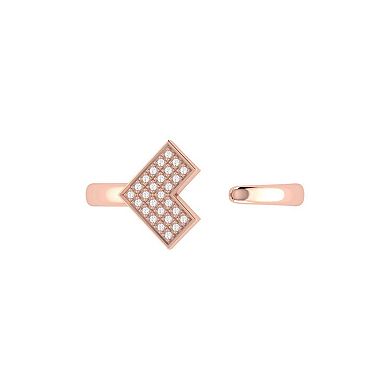 One Way Arrow Diamond Open Ring