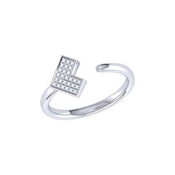 One Way Arrow Diamond Open Ring