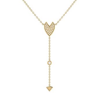 Raindrop Drip Diamond Y Necklace
