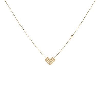One way Arrow Diamond Necklace