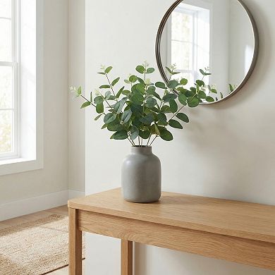 10 Pcs Artificial Eucalyptus Stems Plastic Greenery Stems for Home Decor 13"H