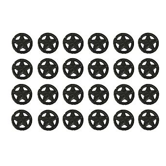 Set of 24 Rustic Brown Cast Iron Western Star Drawer Pulls Knobs