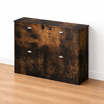 Lufeiya Slim 4-Drawer Shoe Cabinet with Flip Doors, for Entryway, Hallway