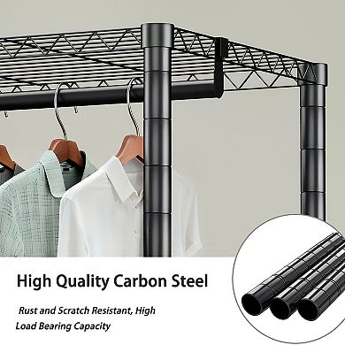 Lufeiya Heavy Duty Garment Rack with Adjustable Shelves