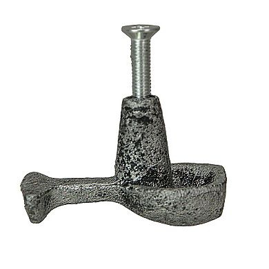 Antique Silver Finish Cast Iron Wine Glass Cabinet Knob Drawer Pulls Set of 6