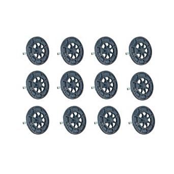 Set of 12 Dark Blue Cast Iron Cabinet Hardware Knobs Compass Rose Drawer Pulls
