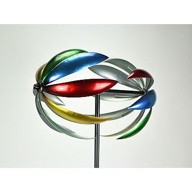 64 Inch Metal Kinetic Wind Spinner Garden Stake Lawn Decor Yard Art Sculpture