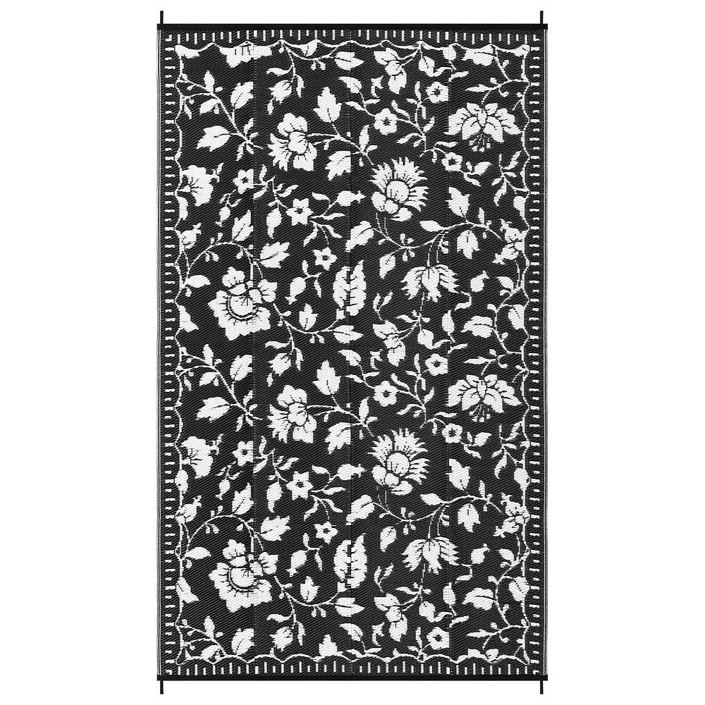Modern Floral Outdoor Area Rug Stain Resistant UV Resistant Pet ...
