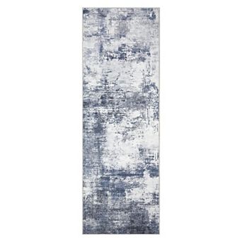 Abstract Area Rug Non Slip Foldable Low Pile Ultra Thin Pet Friendly Floor Cover for Bedroom