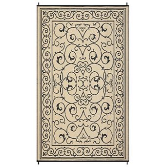 Modern Outdoor Area Rug Washable Waterproof Portable Stain Resistant Mat for Balcony Picnic