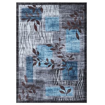 Contemporary Area Rug Non Slip Stain Resistant Vacuum Clean Ultra Thin Carpet for Bedroom Hallway