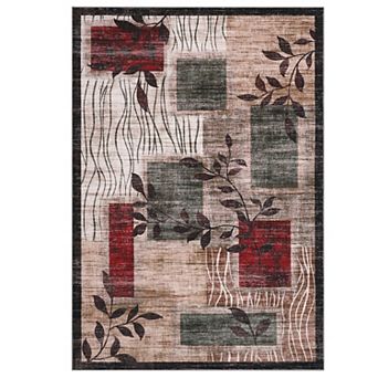 Contemporary Area Rug Non Slip Stain Resistant Vacuum Clean Ultra Thin Carpet for Bedroom Hallway