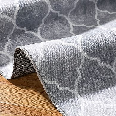 Boho Geometric Area Rug Non Slip Foldable Ultra Thin Non Shedding Floor Cover for Bedroom Playroom