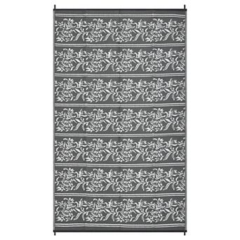 Contemporary Outdoor Area Rug Reversible Stain Resistant Waterproof Portable Mat for Patio Backyard