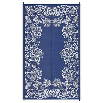 Modern Butterfly Outdoor Area Rug Waterproof Breathable UV Resistant Carpet for Beach Vacation