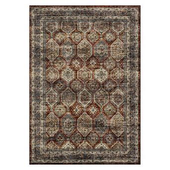 Medallion Area Rug Machine Washable Non Shedding Stain Resistant Floor Cover for Bedroom Laundry