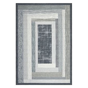 Contemporary Area Rug Machine Washable Non Slip Non Shedding Ultra Thin Floor Cover for Living Room