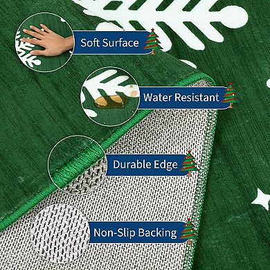 Snowflake Area Rug Machine Washable Non Slip Non Shedding Stain Resistant Carpet for Bedroom
