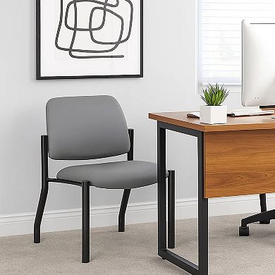 Big and Tall XL Reception Chair, Antimicrobial Vinyl, 400 lbs