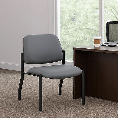 Big and Tall XL Reception Chair, Antimicrobial Vinyl, 400 lbs